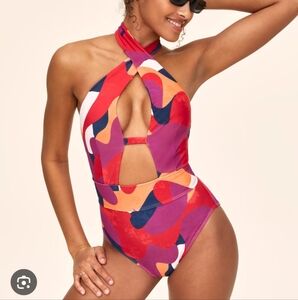 Colorful Halter‎ Swimsuit. Nwt
